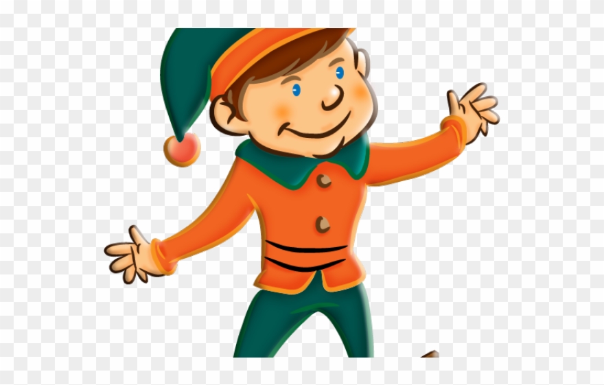 Elf Clipart Party - Orange Elfs - Png Download