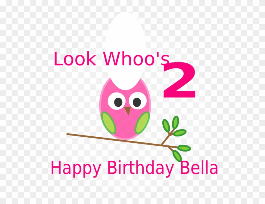 Owl 2nd Birthday Clip Art - Happy 1st Birthday Wishes Girl - Png Download