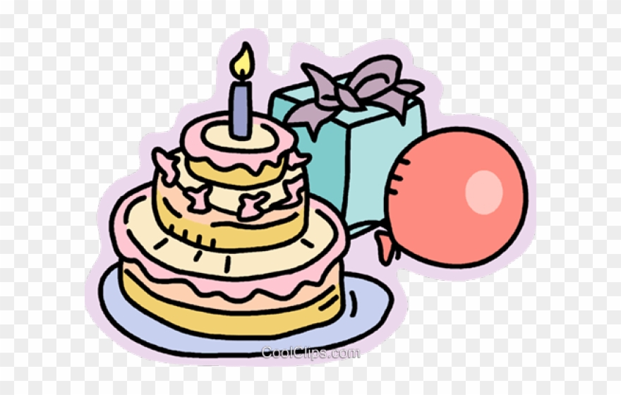 Baloes E Bolo De Aniversario Clipart