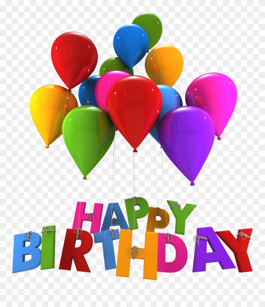 Happy Birthday Balloons Hanging Letters - Happy Birthday Wishes Png Clipart