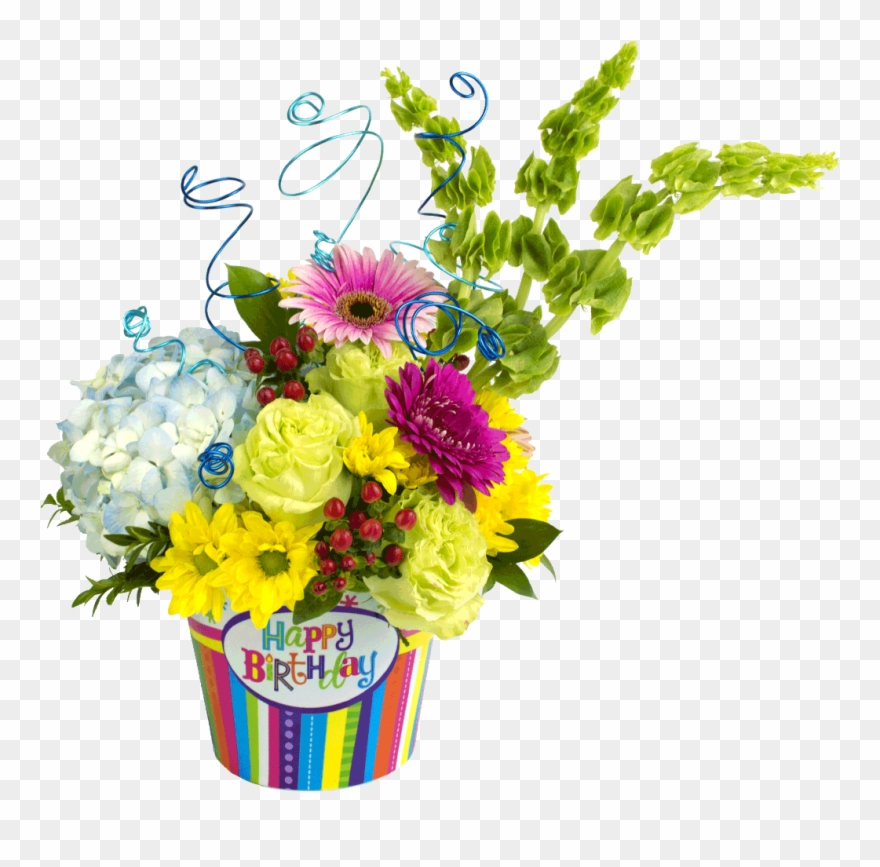 Vector Library Library Birthday Transparent Flower - Happy Birthday Flowers Png Clipart