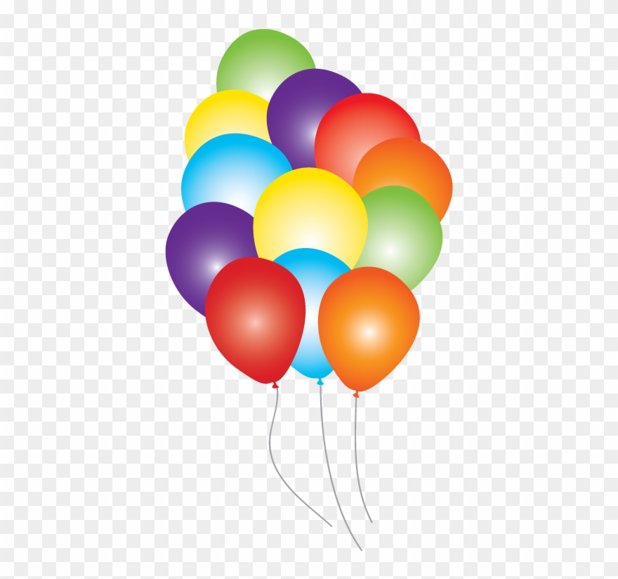 Rainbow Party Balloons - Rainbow Balloons Png Clipart