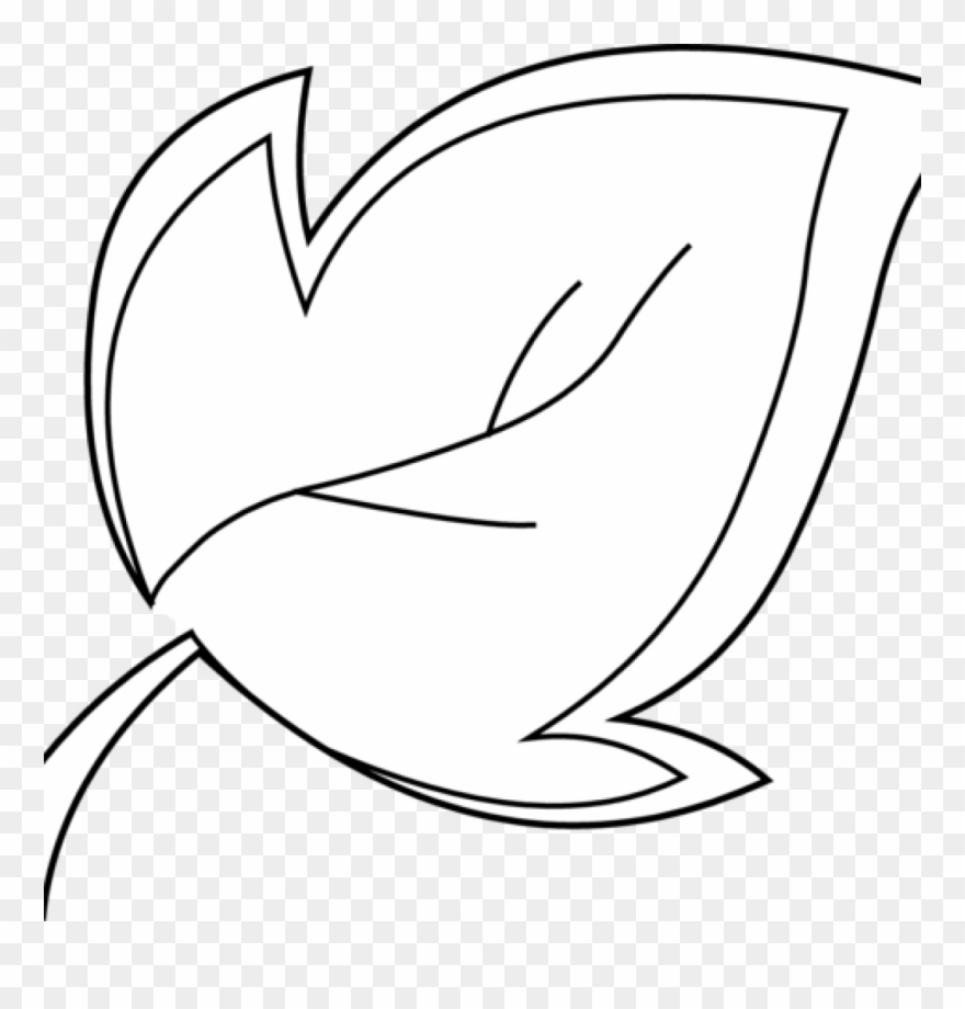 Clipart Leaf Outline 1 - Clip Art - Png Download