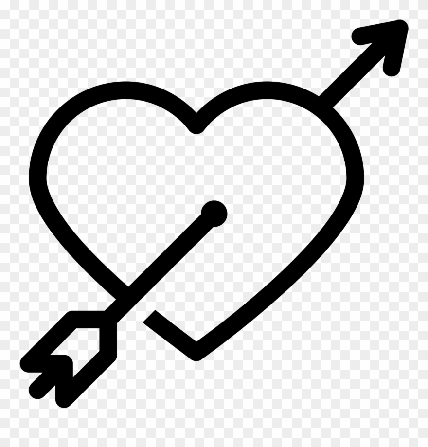 Transparent Download With Icon Free Download - Heart Blue Png Arrow Clipart