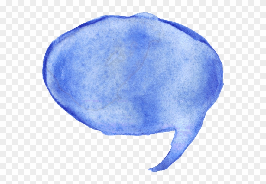 8 Watercolor Speech Bubbles Png Transparent Onlygfx - Blue Watercolor Speech Bubble Clipart