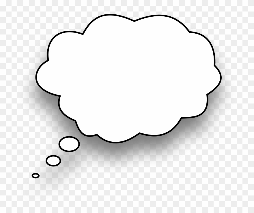 Thought Bubble Empty - Thought Bubble Black Background Clipart