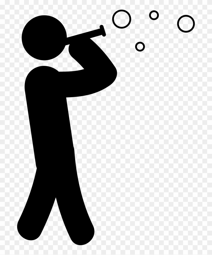 Man Making Soap Bubbles Comments - Icone Bulle De Savon Clipart