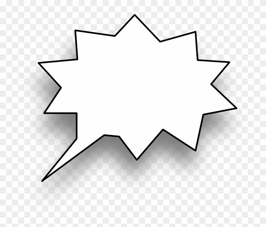 Clipart - Speech Bubble - Clip Art Spiky Speech Bubble Outline - Png Download