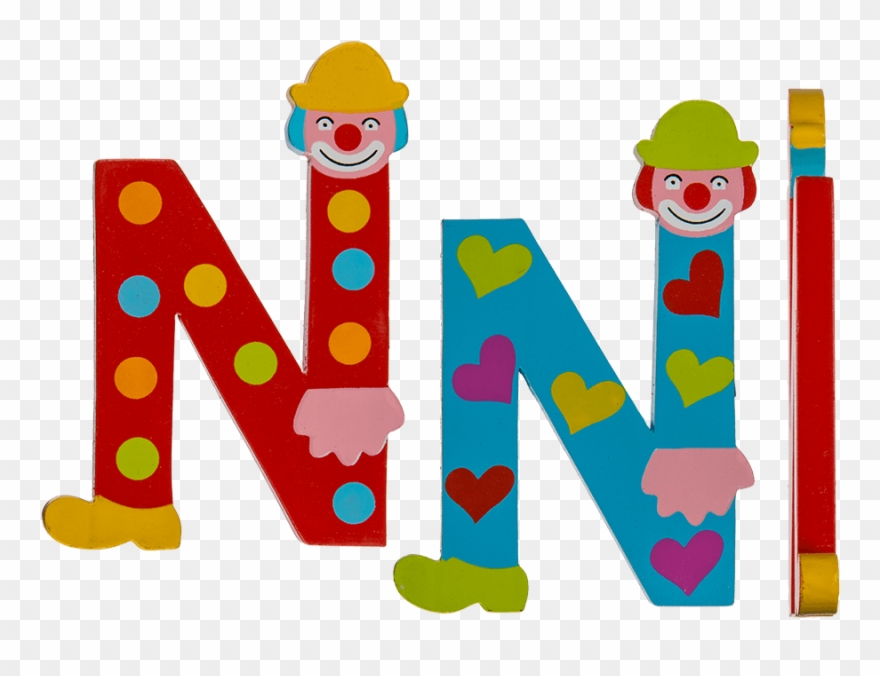 Clown Letter N Clipart
