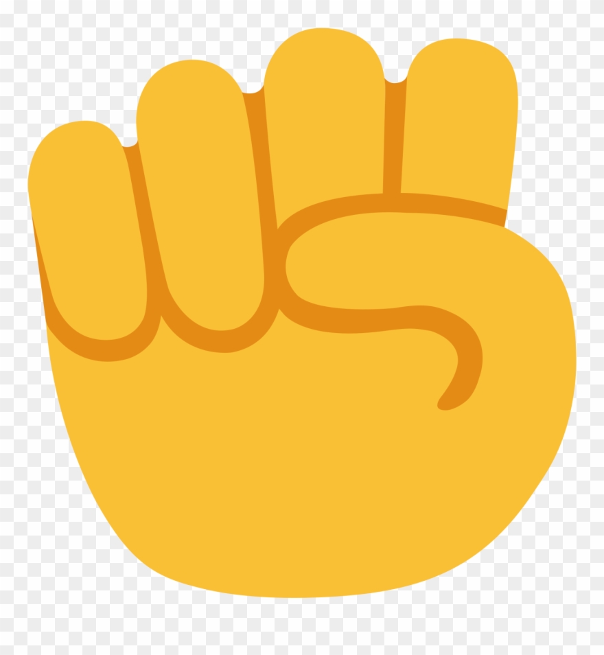 Clipart Freeuse Download Black Fist Clipart - Clenched Fist Emoji Transparent - Png Download