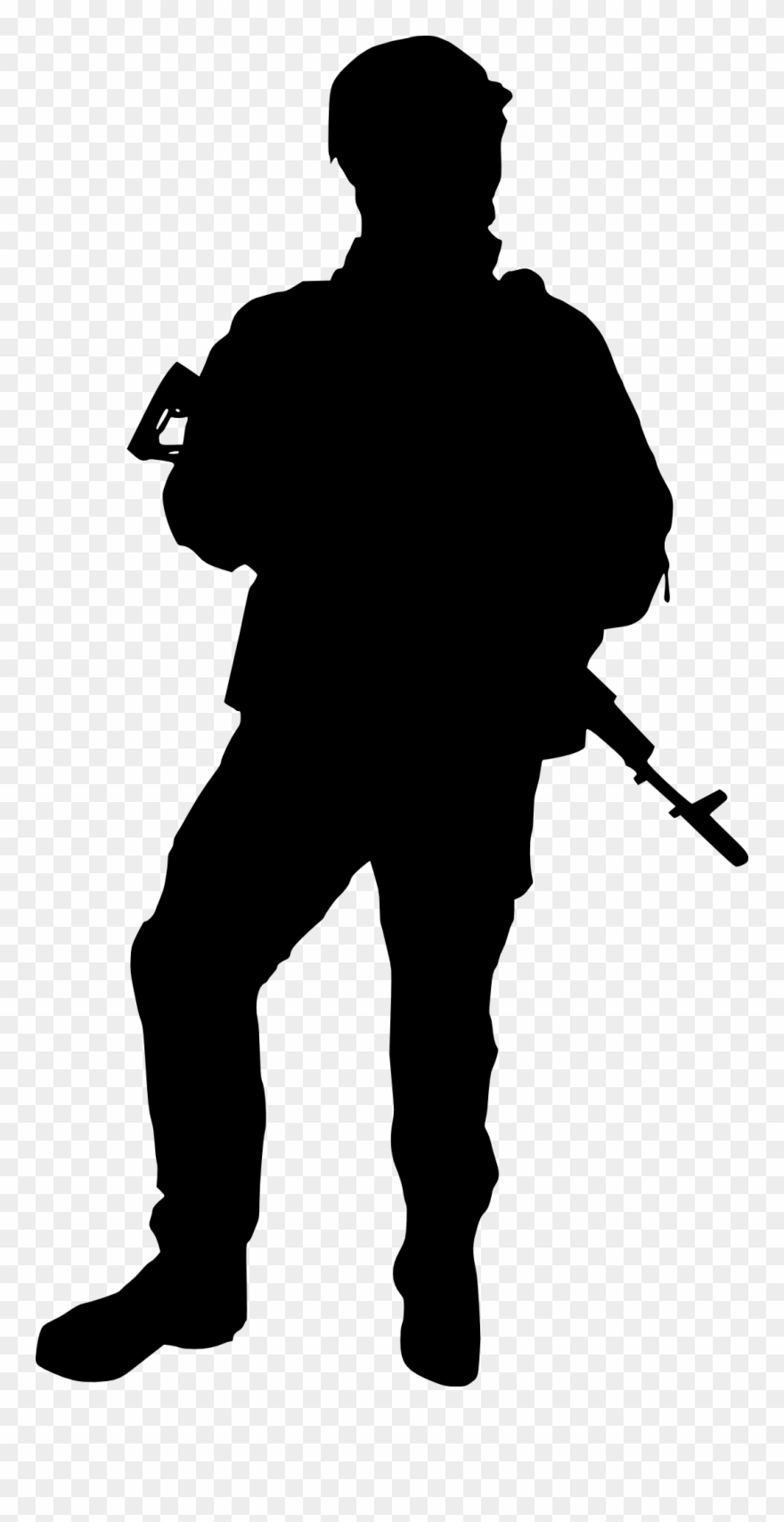 Soldiers Clip Art At Getdrawings Com Free - Soldier Silhouette No Background - Png Download