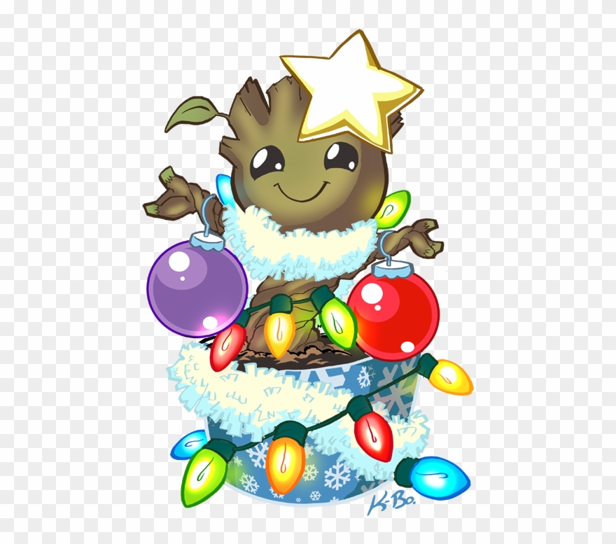 Elbow Clipart Force - Groot Christmas - Png Download