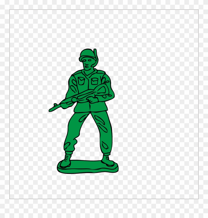 Toy Soldier Clip Art - Green Army Men Clip Art - Png Download