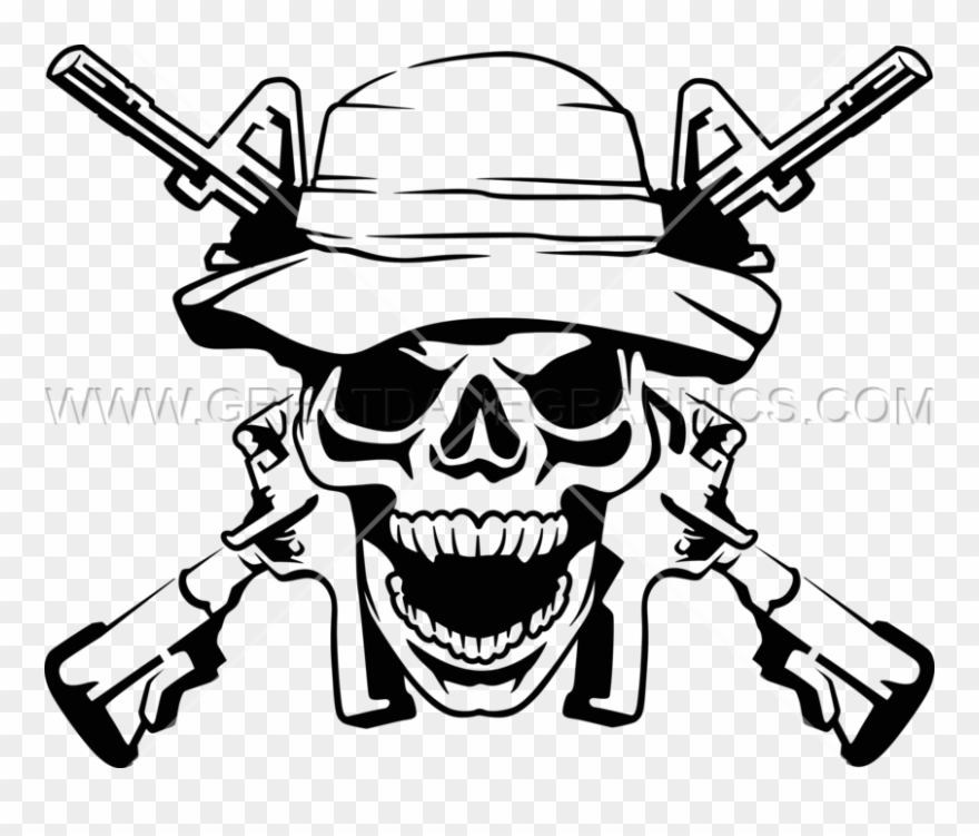 Ssckull Clipart Army - Metal Mulisha Skull Stencil - Png Download