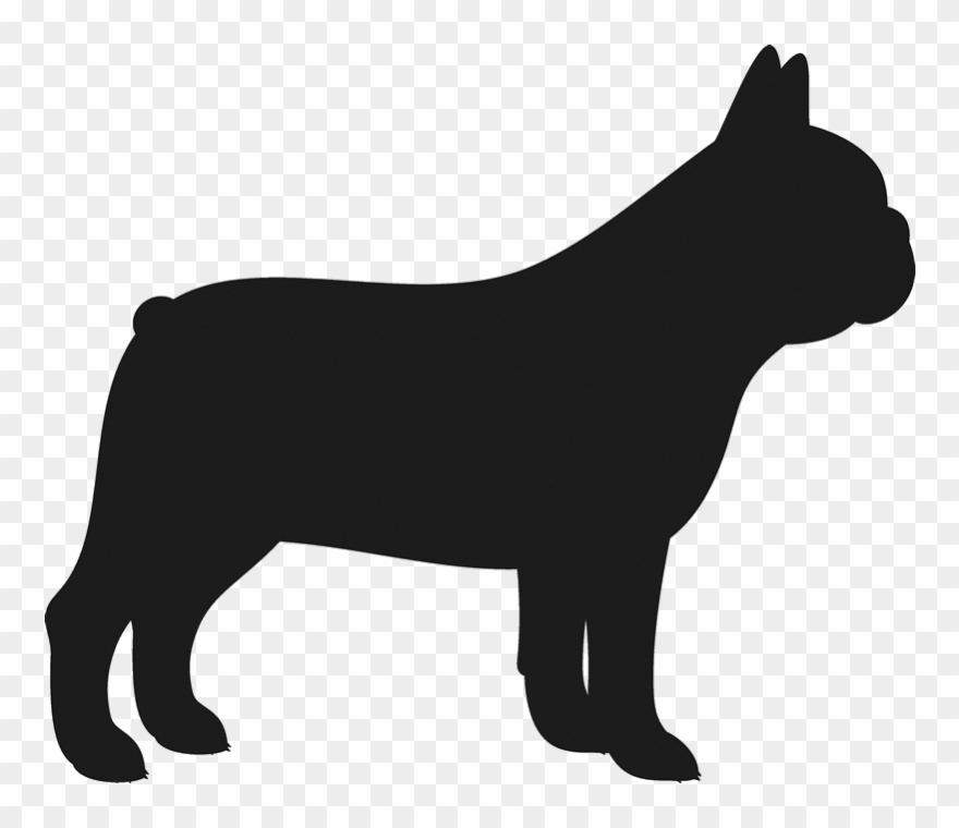 Clipart Dogs Bulldog - French Bulldog Silhouette Transparent - Png Download