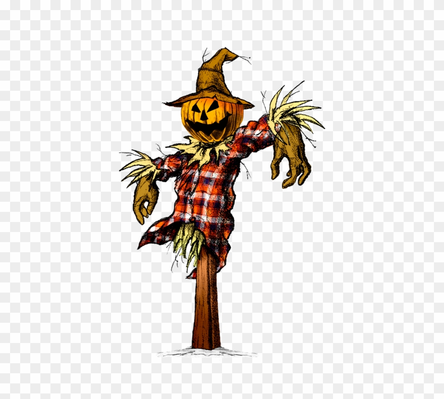 Scarecrow Vector Scary - Scary Scarecrow Clipart - Png Download