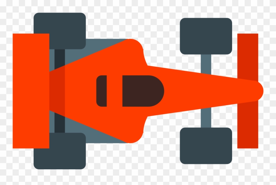 Race Car Clipart Above - Race Car Top Down - Png Download