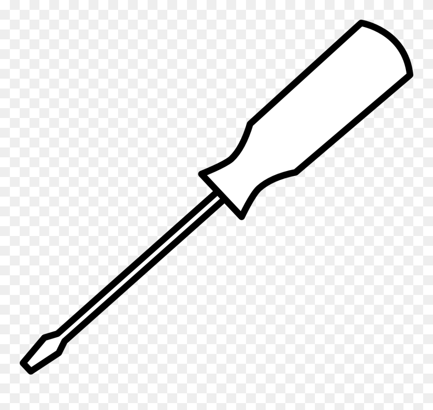 Screwdriver Clipart Black And White - Png Download