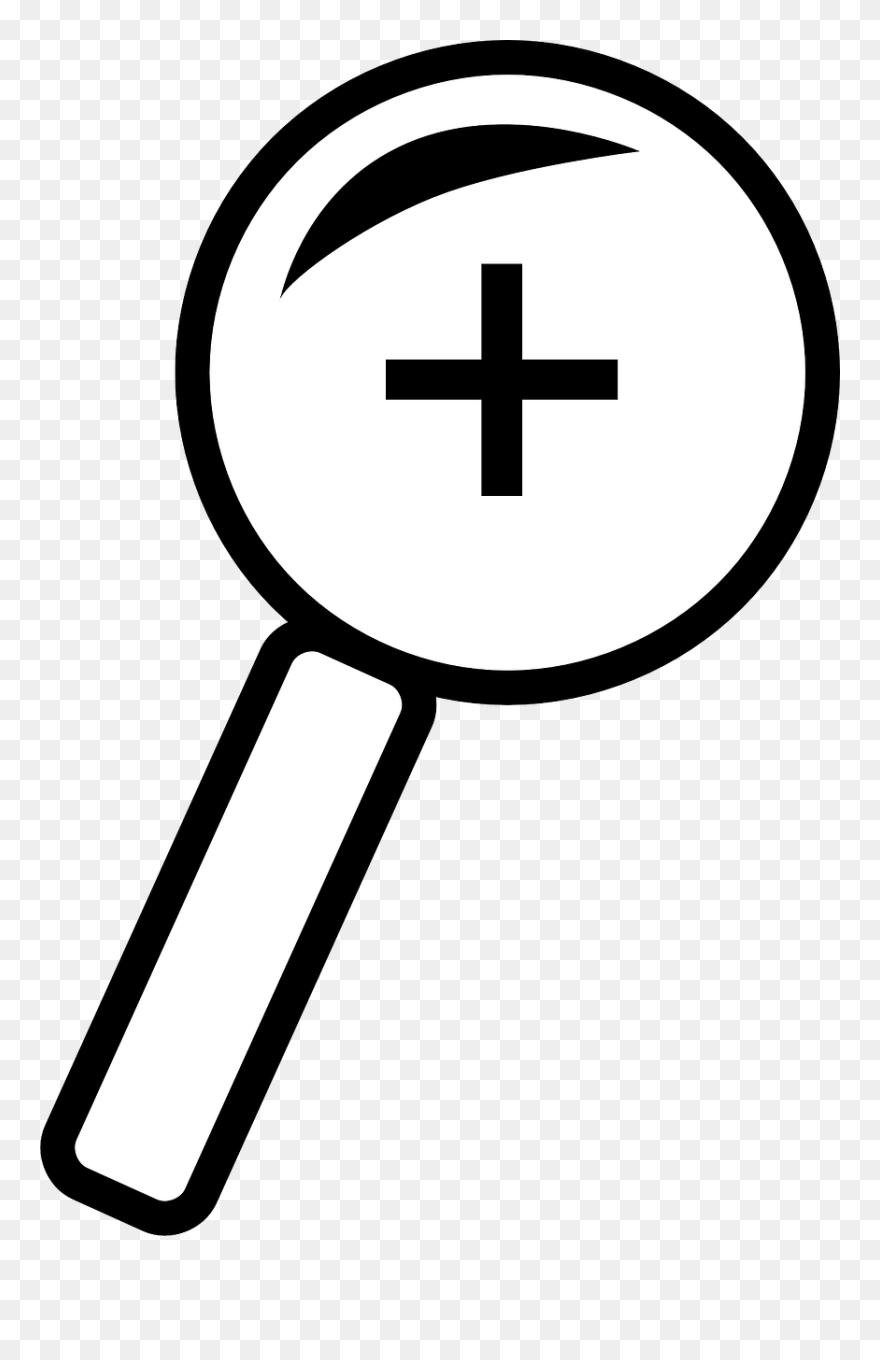 Zoom In Icon - Magnifying Glass Clipart - Png Download