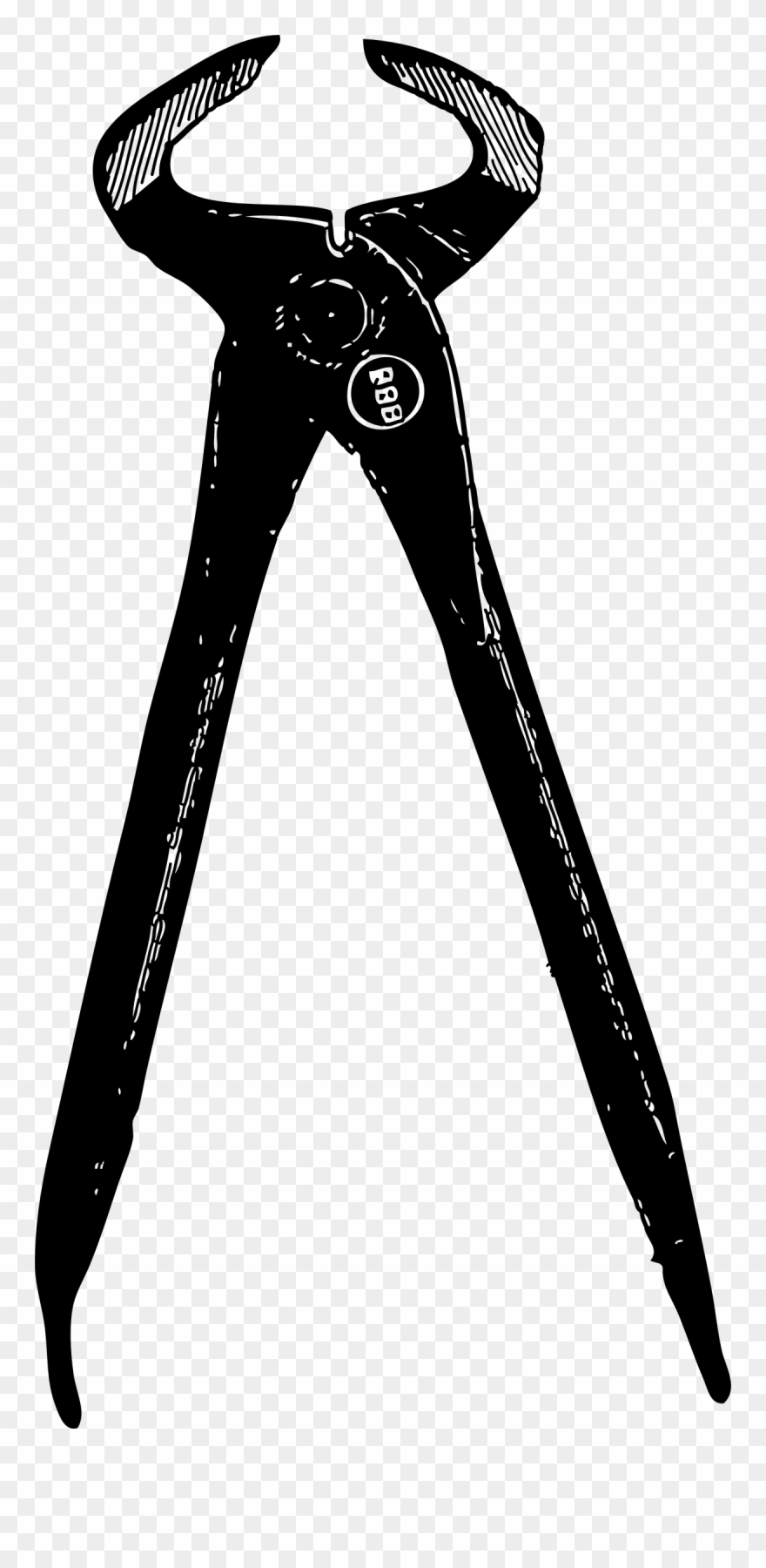 Pinchers Tool 7892 Large - Blacksmith Mallet Drawn Png Clipart