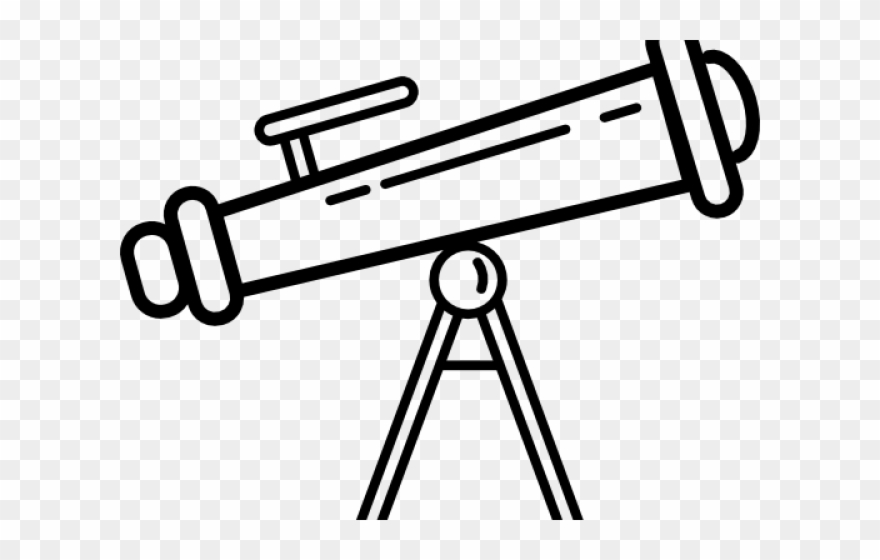 Microscope Clipart Scientific Observation - Science Telescope Drawing - Png Download