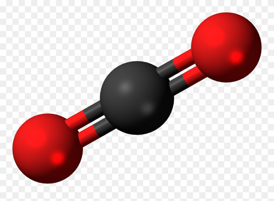 Molecules Clipart Free For Download - Carbon Dioxide Molecule - Png Download