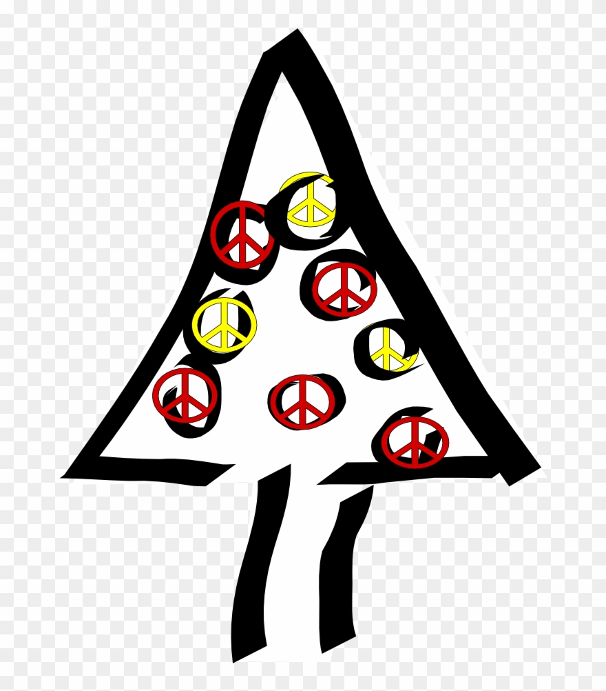 Christmas Peace Sign Clip Art - Clip Art - Png Download