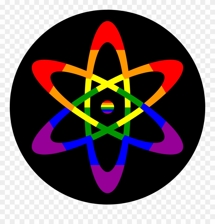 Atom Chemistry Rainbow Flag Computer Icons - Clip Art Atom - Png Download