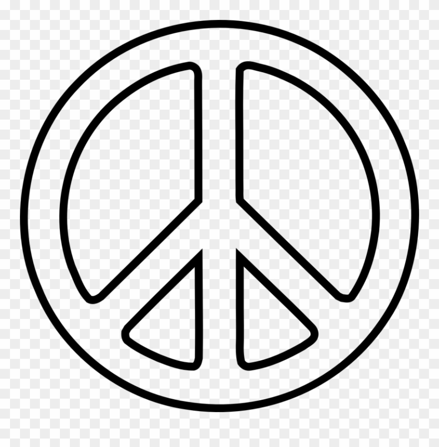 Peace Sign Clip Art - Drawing Of Peace Sign - Png Download
