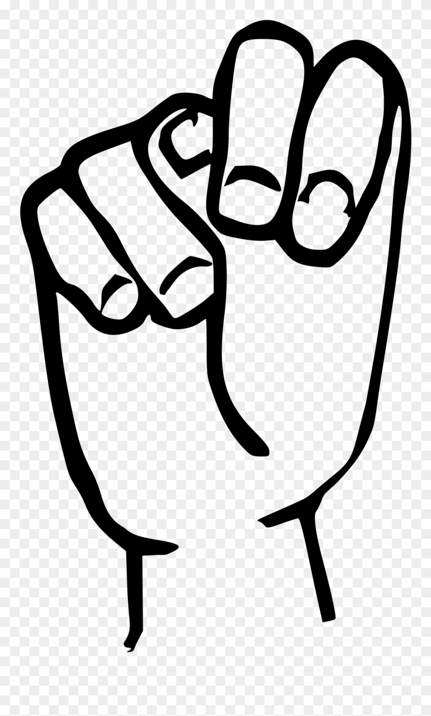 Sign Language Alphabet N Clipart