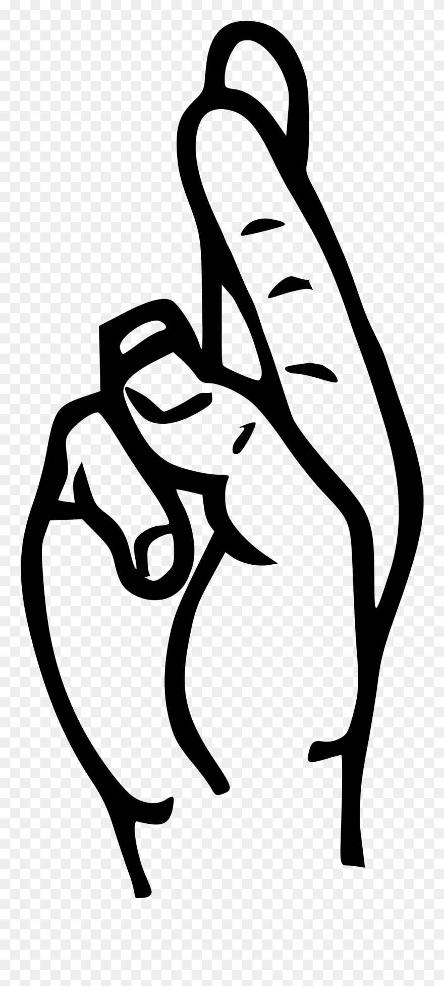 Open - Question Hand Signal Clipart