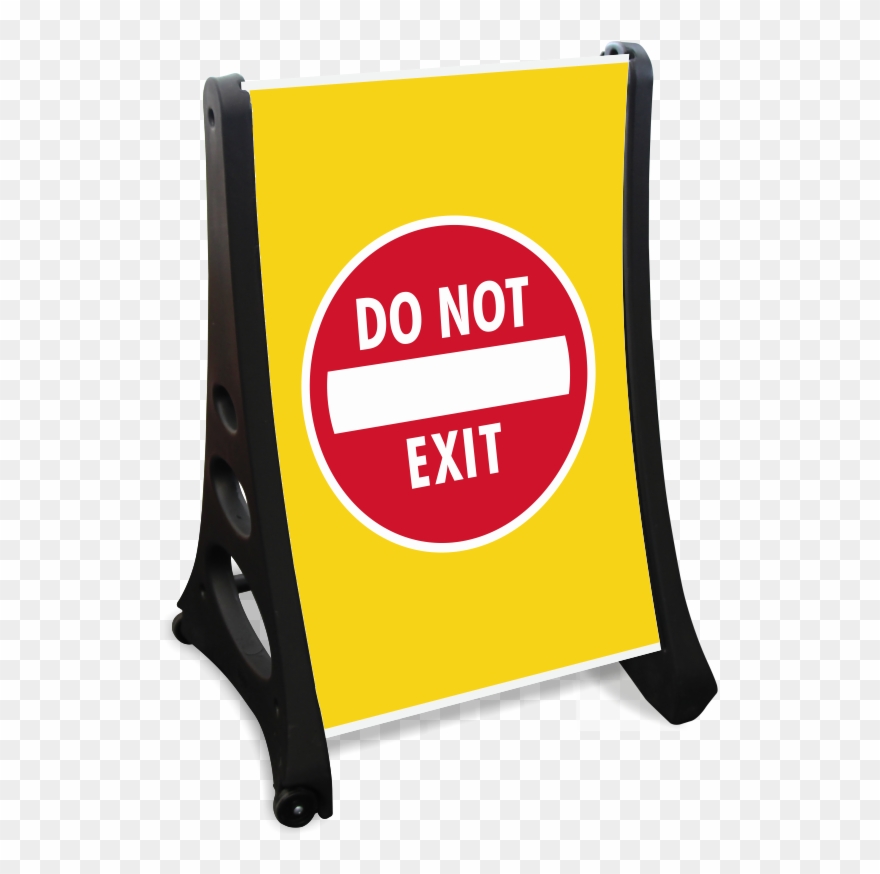 Do Not Exit Portable Sidewalk Sign - Pickup And Drop Off Signs Clipart