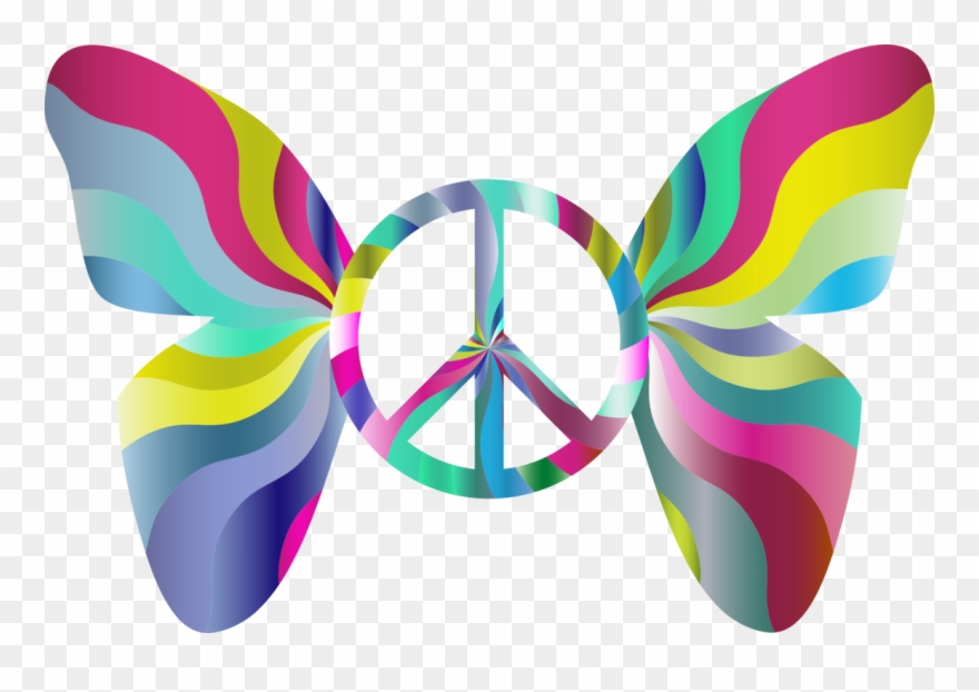 All Photo Png Clipart - Butterfly Peace Sign Transparent Png