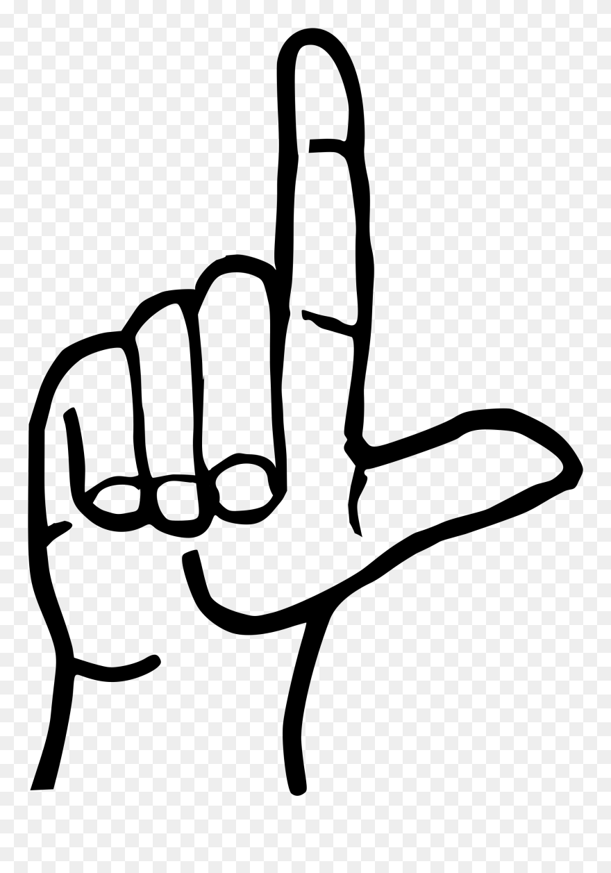 L In Sign Language Clipart