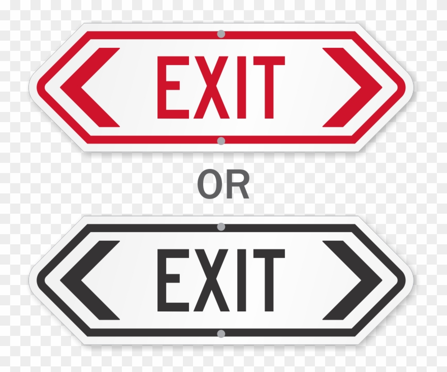 Zoom, Price, Buy - Truck Exit Sign Clipart