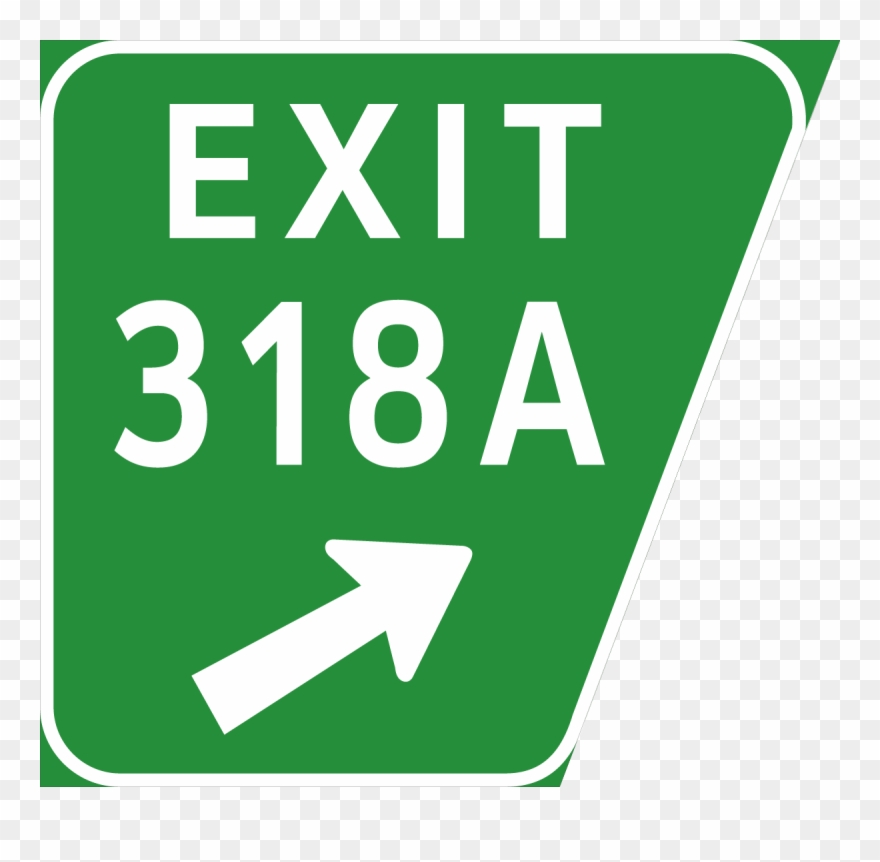 Numbered Exit Sign With Suffix Dim - Brexit Sign Clipart