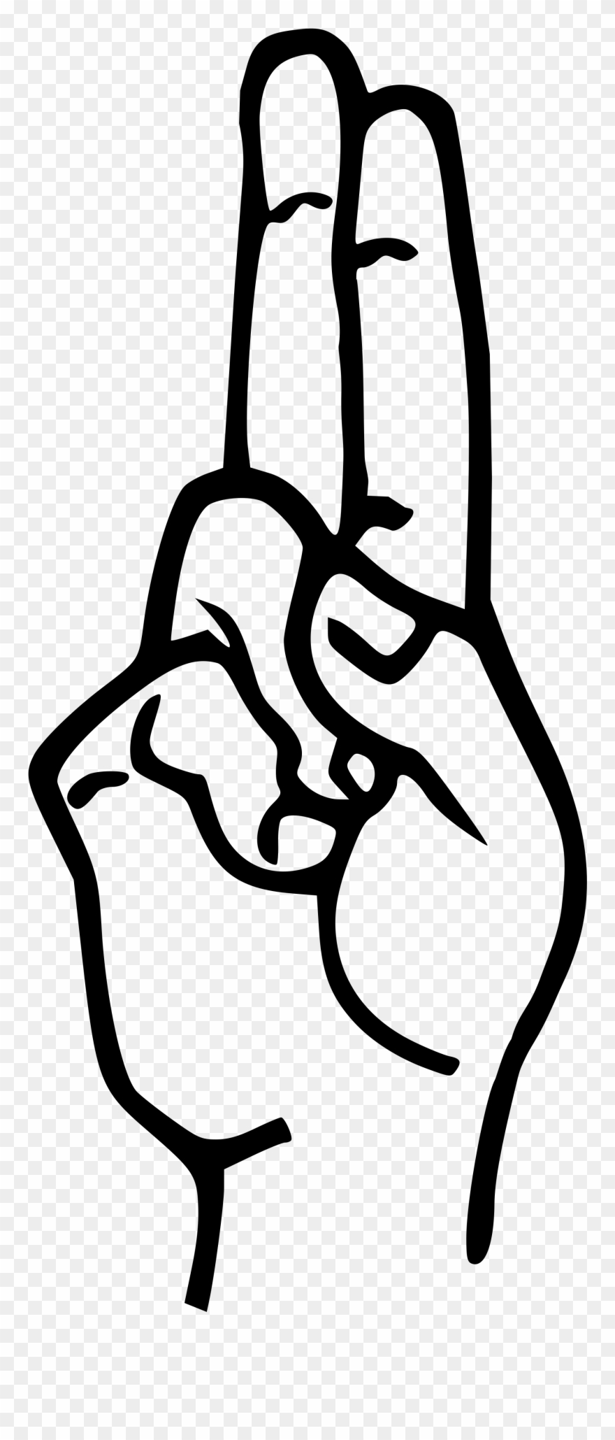Open - Sign Language U Svg Clipart