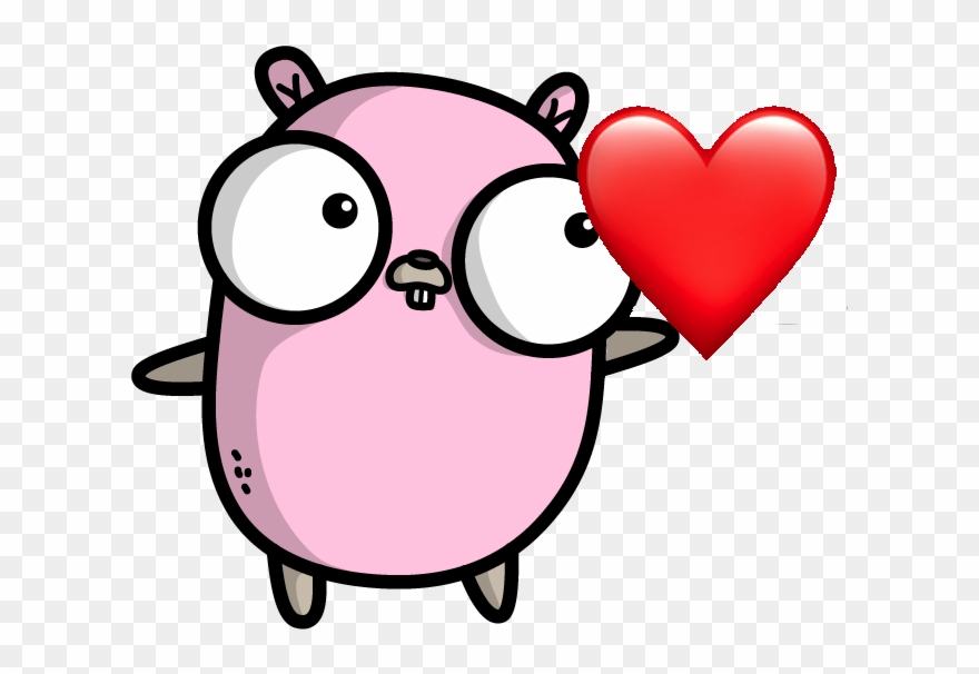 Gopher Holding Up A Heart - Cartoon Clipart