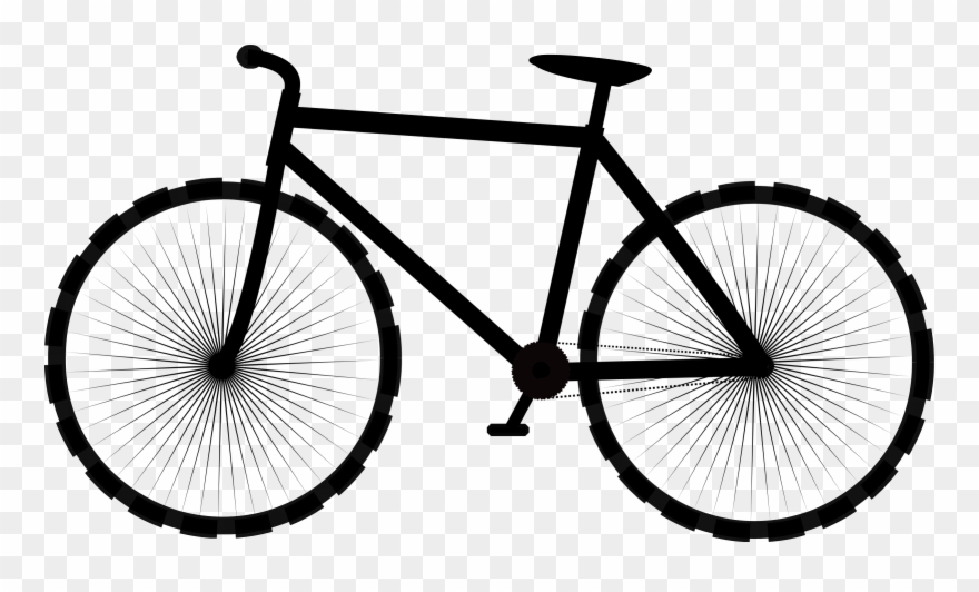 Bike By @maxib, A Bycicle Silhouette - Bicycle Clip Art Transparent Background - Png Download