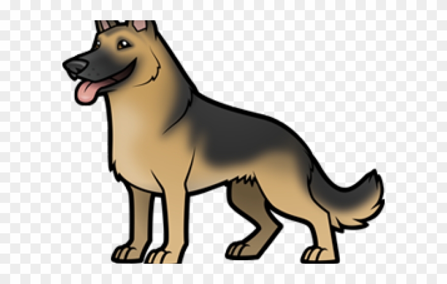 German Shepherd Clipart Sheep Dog - Mastiff Cartoon - Png Download