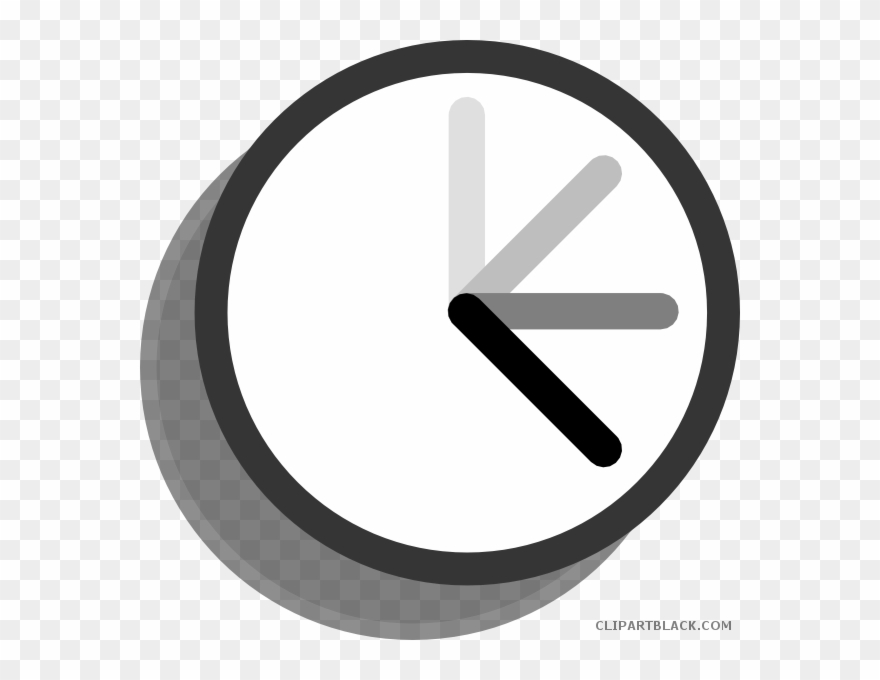 Ticking Clock Tools Free Black White Clipart Images - Late Clock Clipart - Png Download