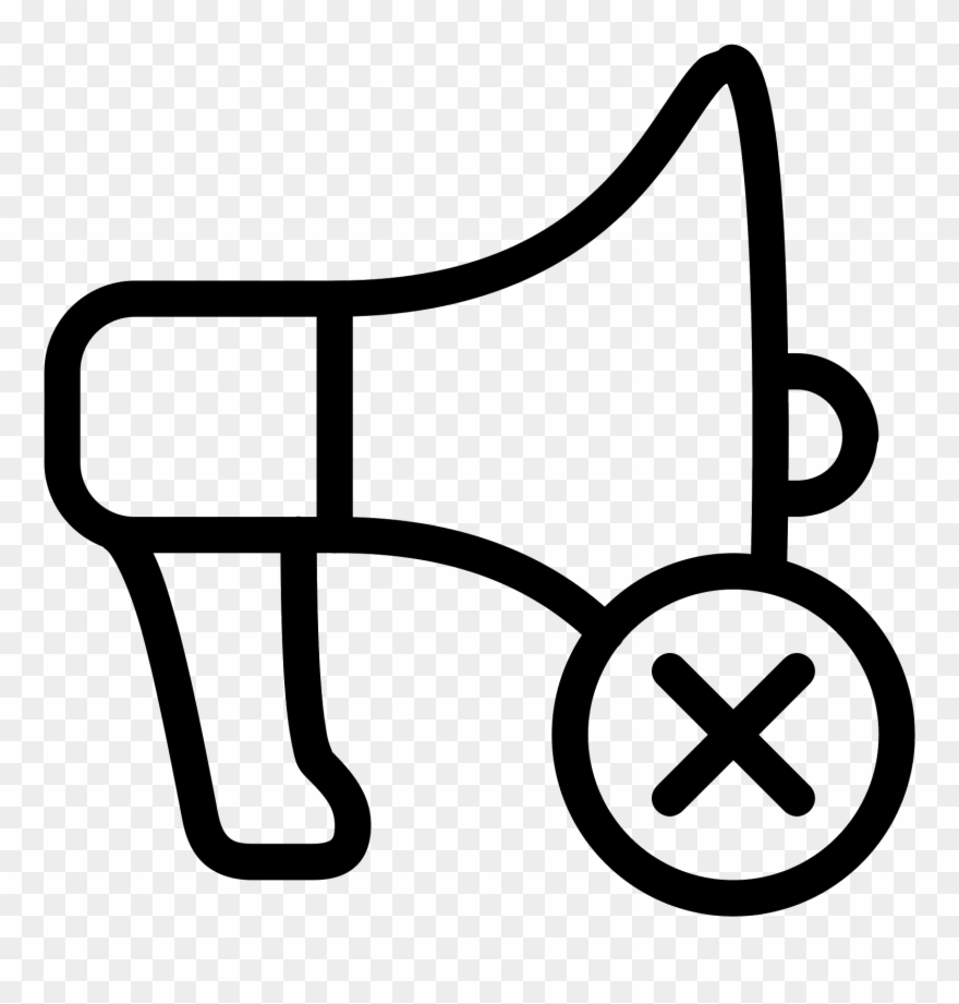 Remove Ads Png Icon - Megaphone Png Clipart Black And White Transparent Png