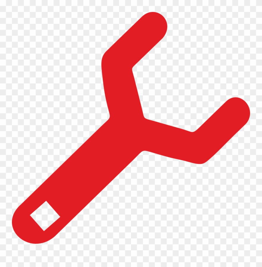 Wrench Workshop Tools - Wrench And Nut Icon Red Clipart