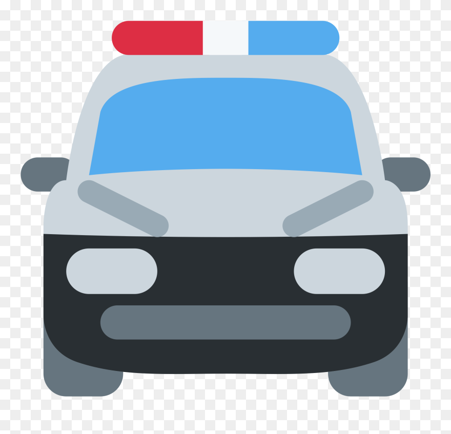 Oncoming Police Car - Oncoming Police Car Emoji Clipart
