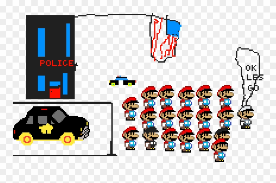 Police Mario - Super Mario Clipart