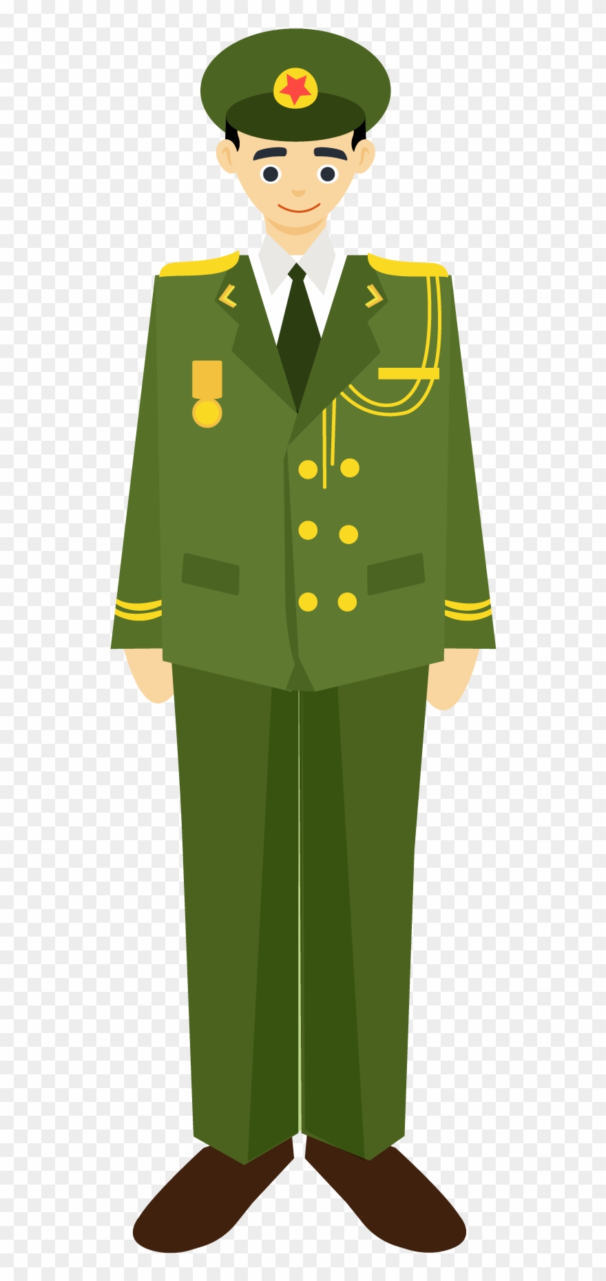 Cartoon Hand Drawn Military Liberation Army Vector Clipart