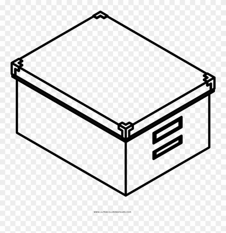 Cardboard Box Coloring Page - Phthalaldehyde Clipart