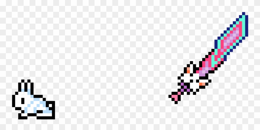 Terraria Pixel Art Of Bunny And Meowmere Clipart