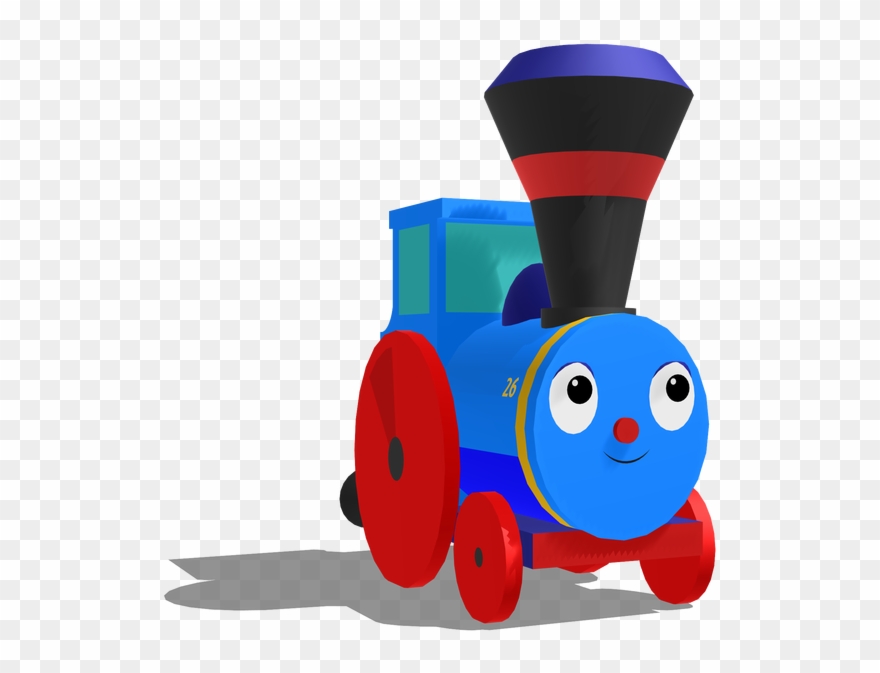Sasha Is A Little Blue Engine From Daisyland - Locomotive Clipart