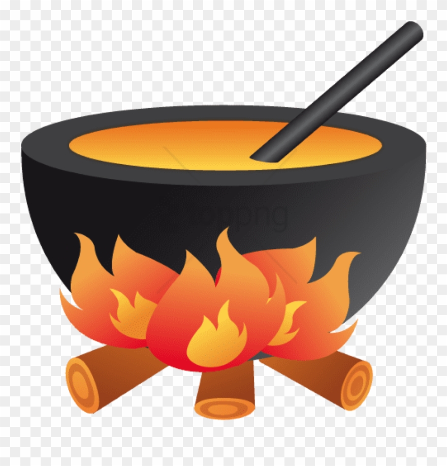 Free Png Fire, Poison Icon - Orange Cauldron Clipart